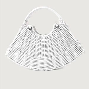 NWT Wicker Wings White Fan Purse